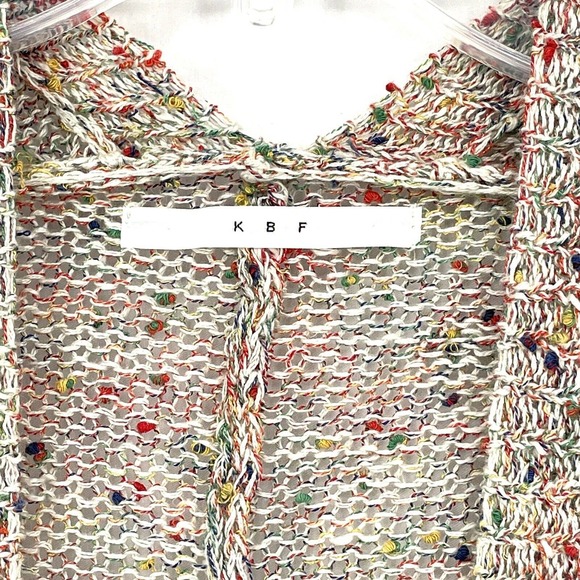 KBF Urban Research One Piece A-Line Long Sleeve Multi Color Cardigan Sweater - Picture 3 of 7